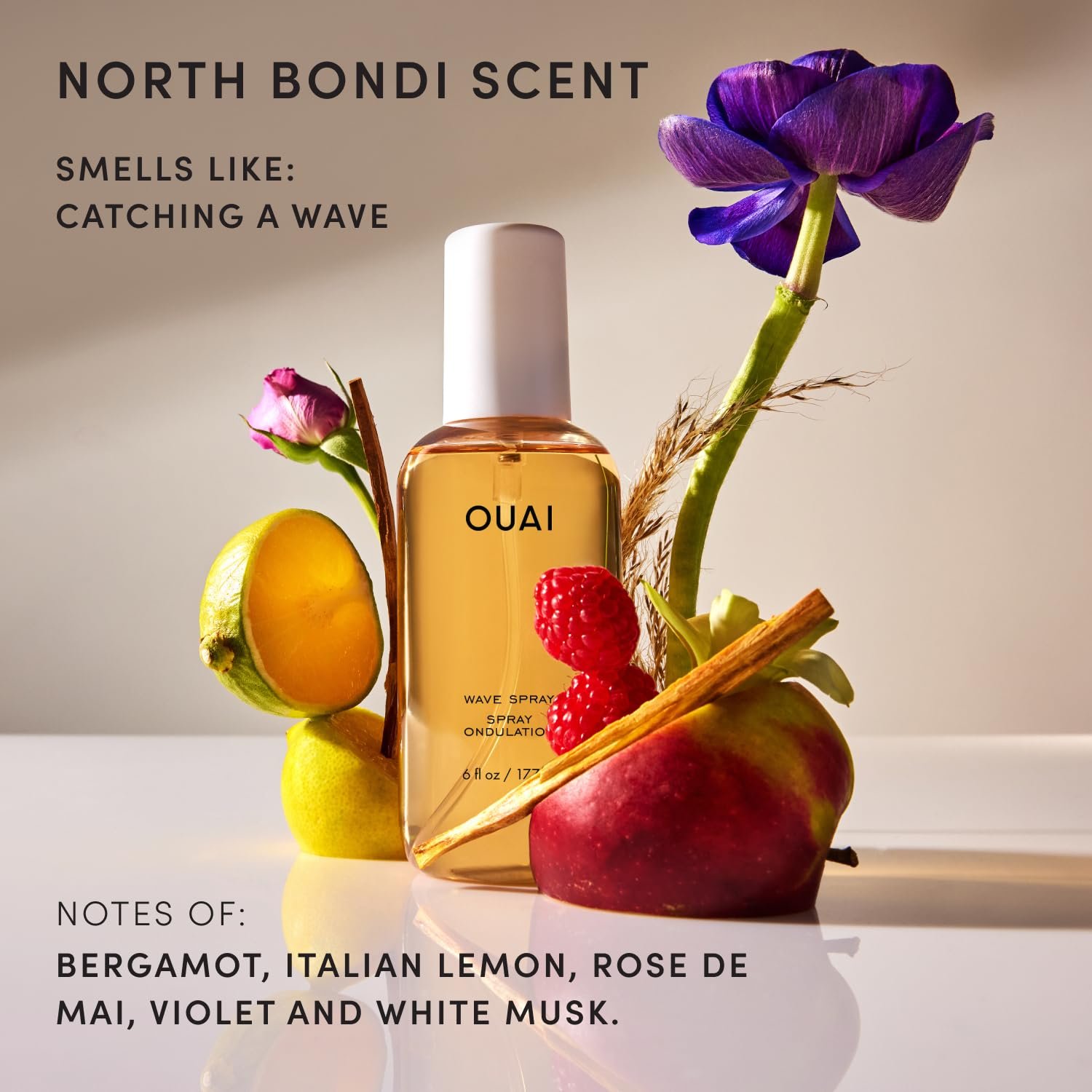 OUAI Travel Size Wave Spray - Texture Spray for Hair with Coconut Oil and Rice Protein - Adds Texture, Volume & Shine for Beach Waves - Paraben Free, Safe for Color & Keratin-Treated Hair (3 fl oz) - Image 6