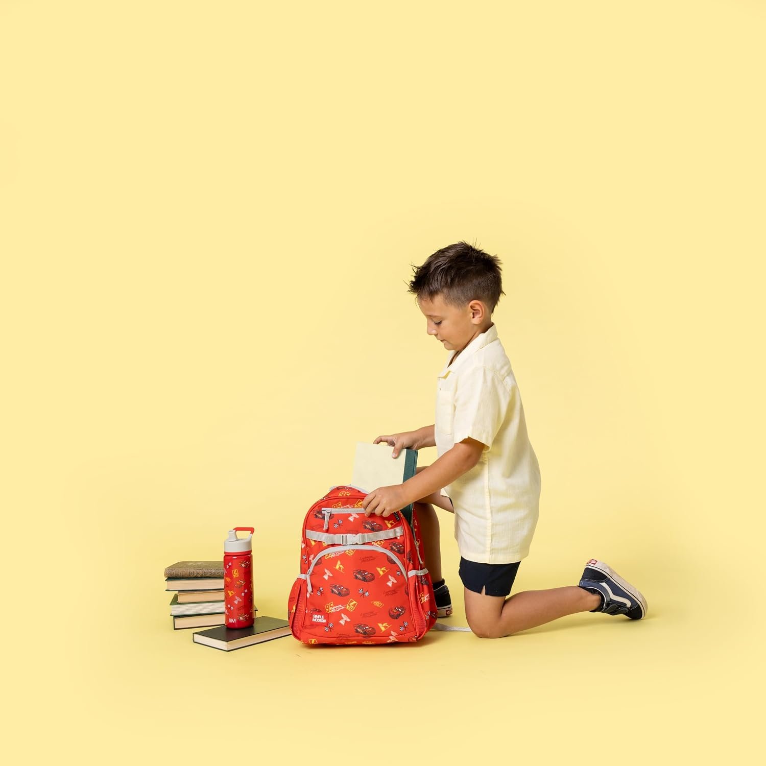 Simple Modern Disney Cars Kids Backpack for School, Girls, Boys | 12L | Fletcher Lightning McQueen Bookbag, School Backpack for Toddler, Preschool, Kindergarten | Fits Lunch Box, Cute | Medium - Image 3