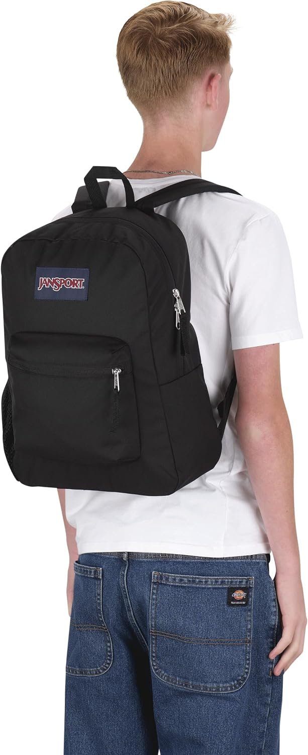 JanSport 26L Cross Town Backpack – 12 inch Classic Daypack, Black - Image 7
