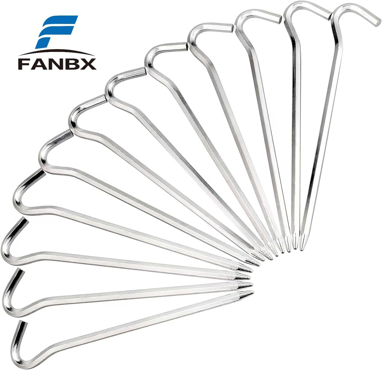 Tent Pegs - Aluminium Tent Stakes Pegs with Hook - 7’’ Hexagon Rod Stakes Nail Spike Garden Stakes Camping Pegs for Pitching Camping Tent, Canopies - Image 4