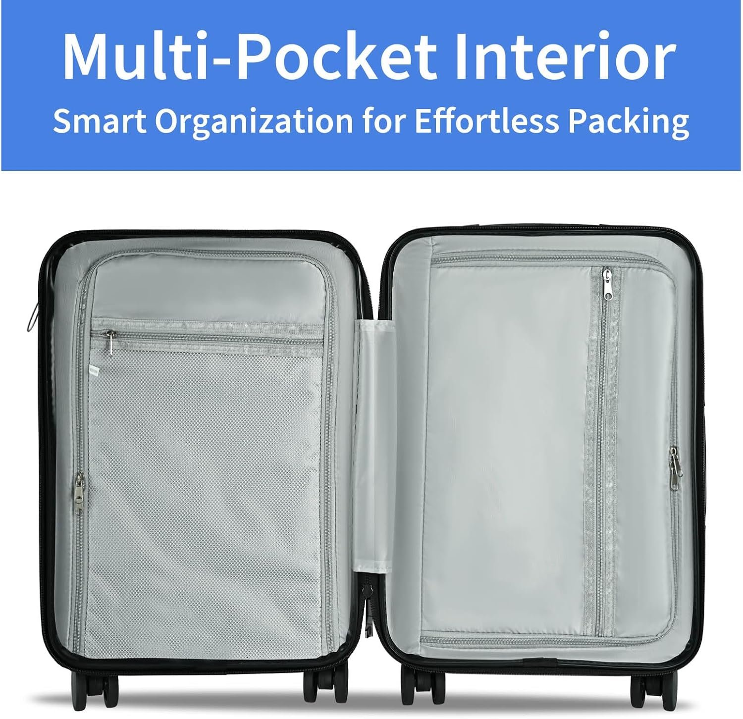 Carry on Luggage Airline Approved, Carry-on Luggage for The Business Trip with Front Pocket, 20 inch Hardshell PC Carry on Suitcases with Wheels, Combination Lock, Cup Holder and USB Port - Image 7
