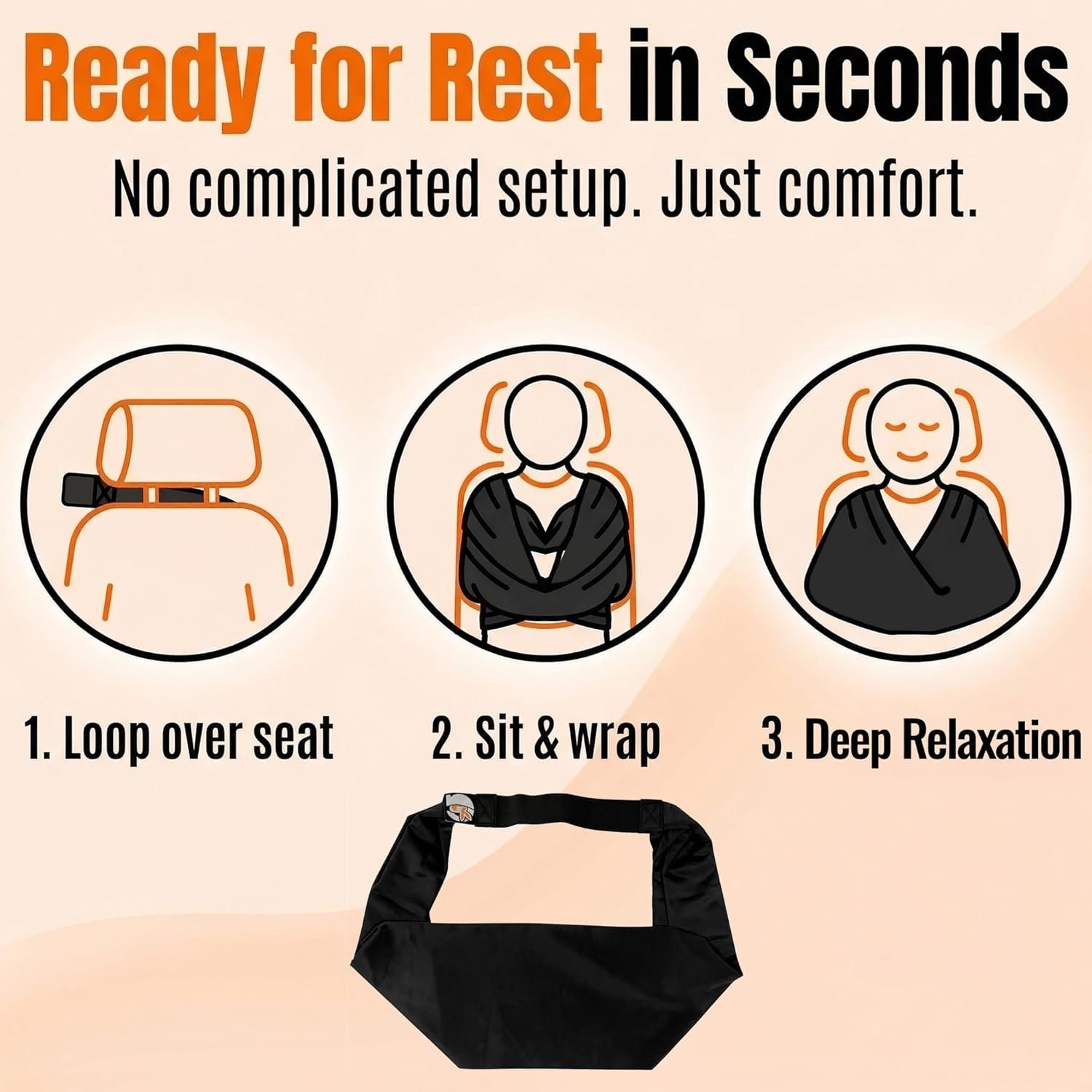The Slyng-Premium Travel Blanket System – Airplane Sleep Support, Blanket Body Sling for Deep Sleep | Ultra-Soft, Breathable, Compact Carry-On Travel Essential for Long Flights and Car Road Trips - Image 4