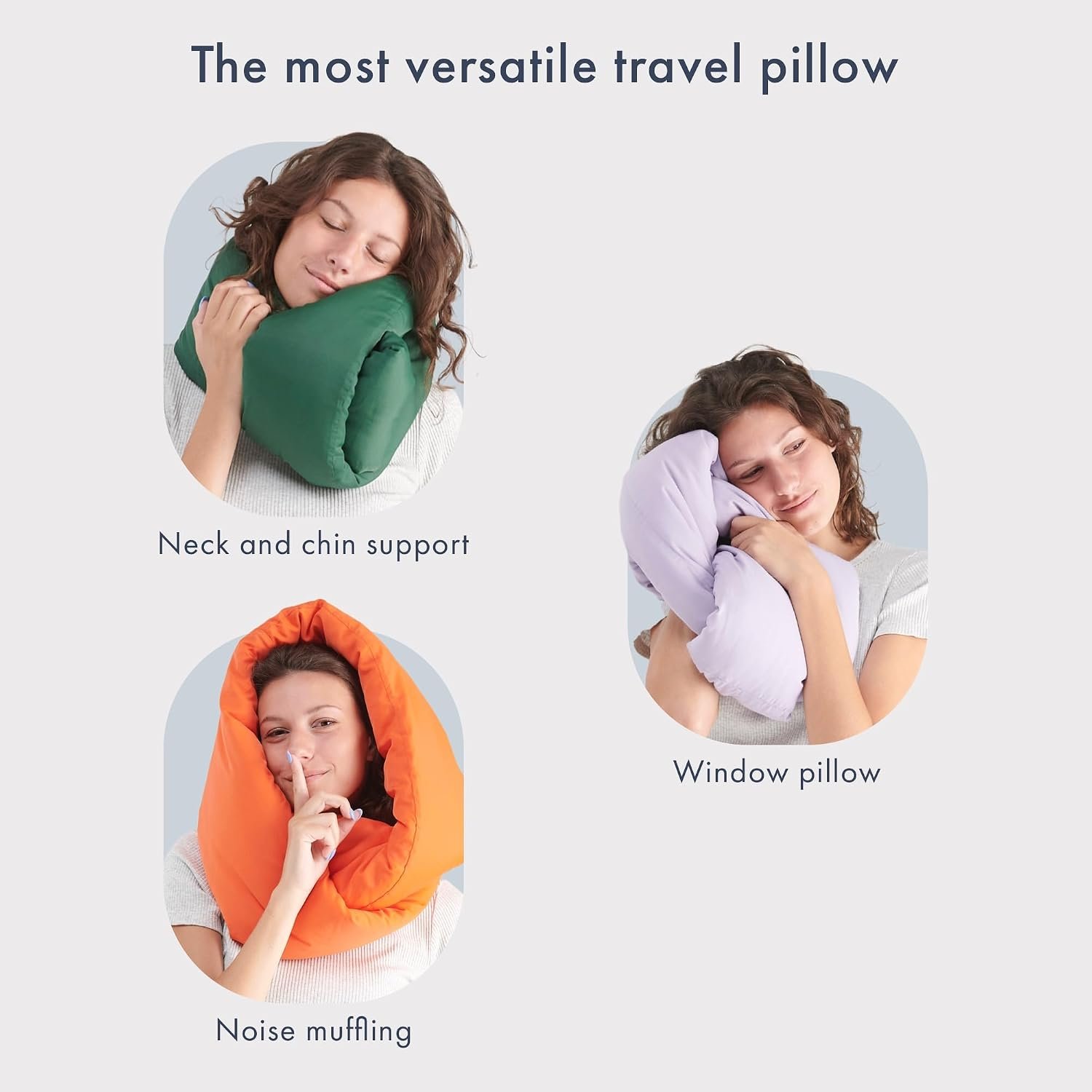 Infinity Pillow - Home Travel Soft Neck Scarf Support Sleep (Grey) - Image 4