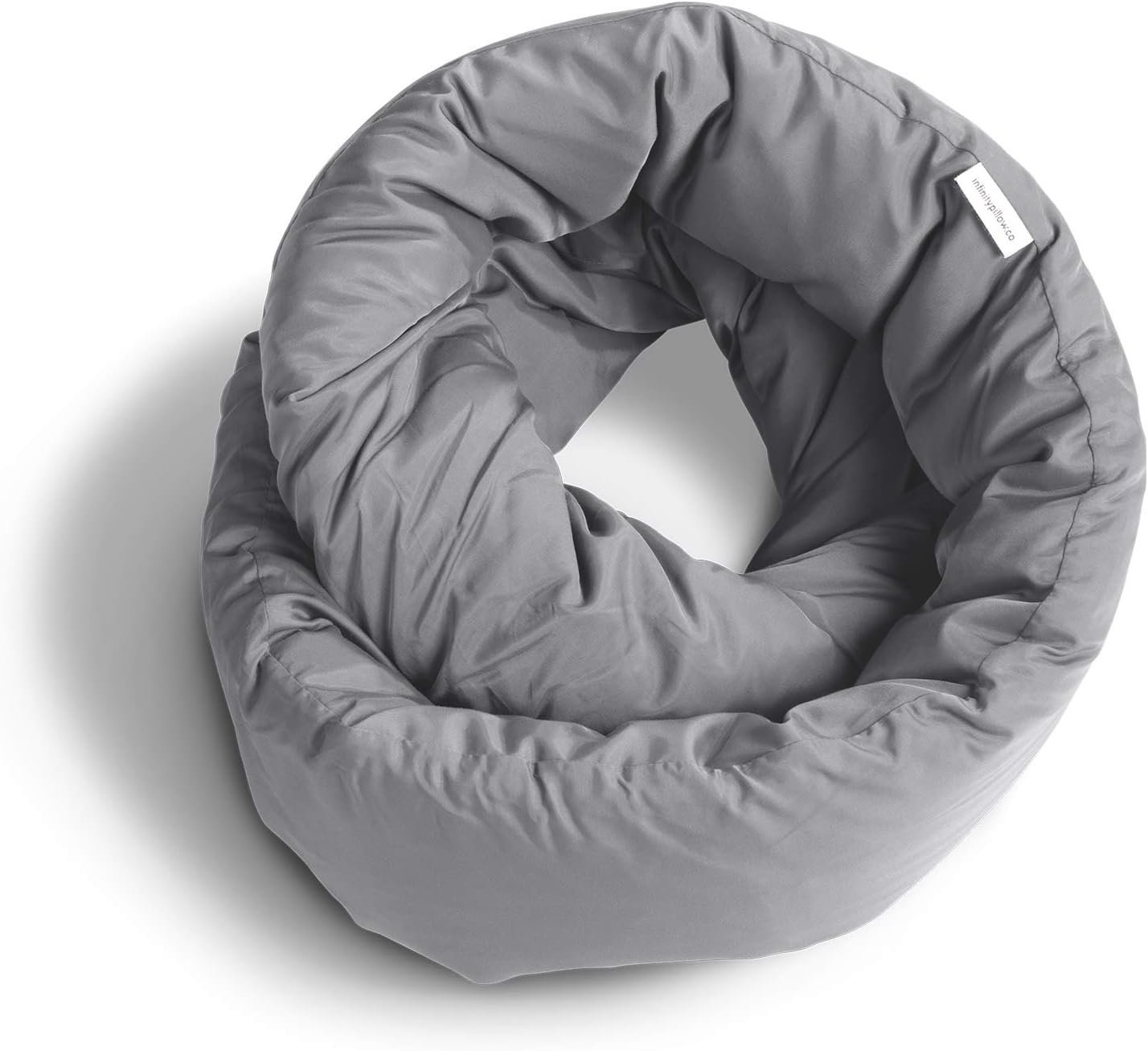 Infinity Pillow - Home Travel Soft Neck Scarf Support Sleep (Grey)