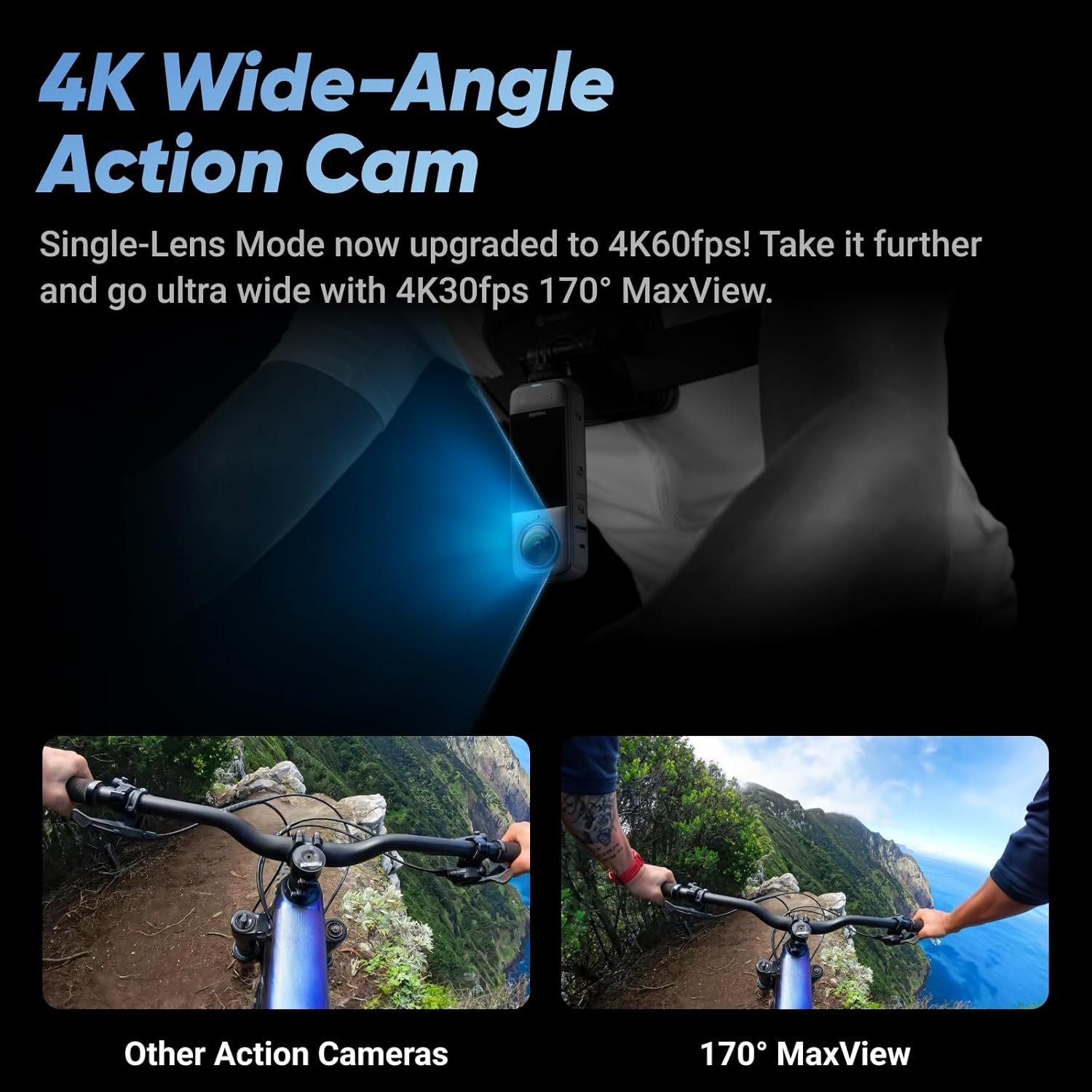 Insta360 X4 Standard Bundle - Waterproof 8K 360 Action Camera, 4K Wide-Angle Video, Invisible Selfie Stick Effect, Removable Lens Guards, 135 Min Battery Life, AI Editing, Stabilization - Image 7
