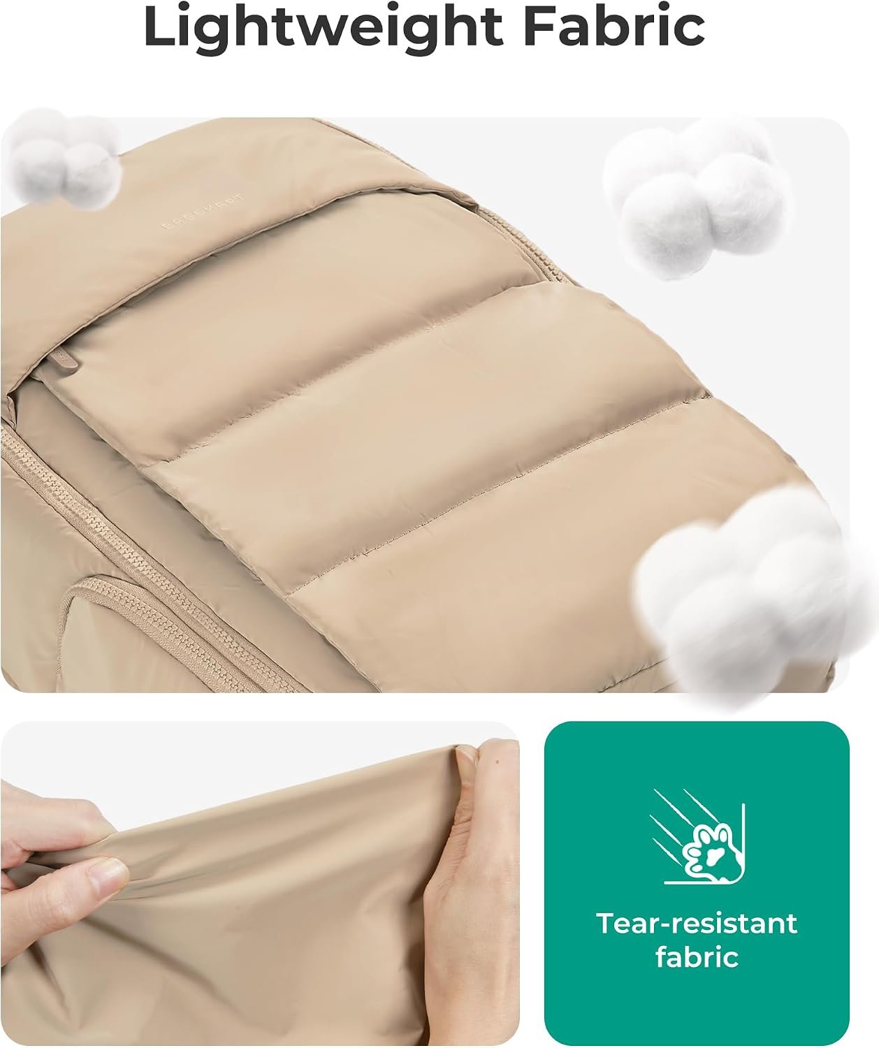 BAGSMART Travel Backpack for Women, Gym Backpack with Shoe Compartment | Carry on Backpack Airline Approved, PVC Wet Pocket, Fits 15.6" Laptop, Large Side Pocket, Lightweight, Water-resistant - Image 4