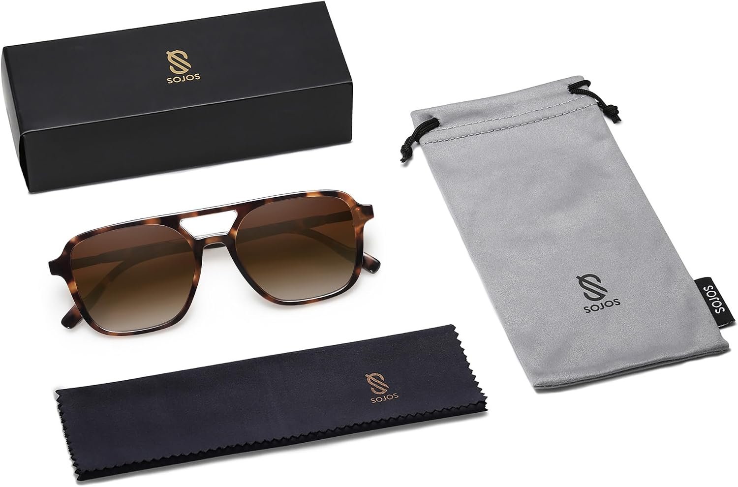 SOJOS Retro Aviator Sunglasses Womens Mens,Trendy Rectangle Shades SJ2202 | Polit UV400 Protection Women Sun Glasses,Y2K Cute Thin Slim Frames,Daily Wear,Outdoor,Driving,Travel Beach Essentials - Image 7