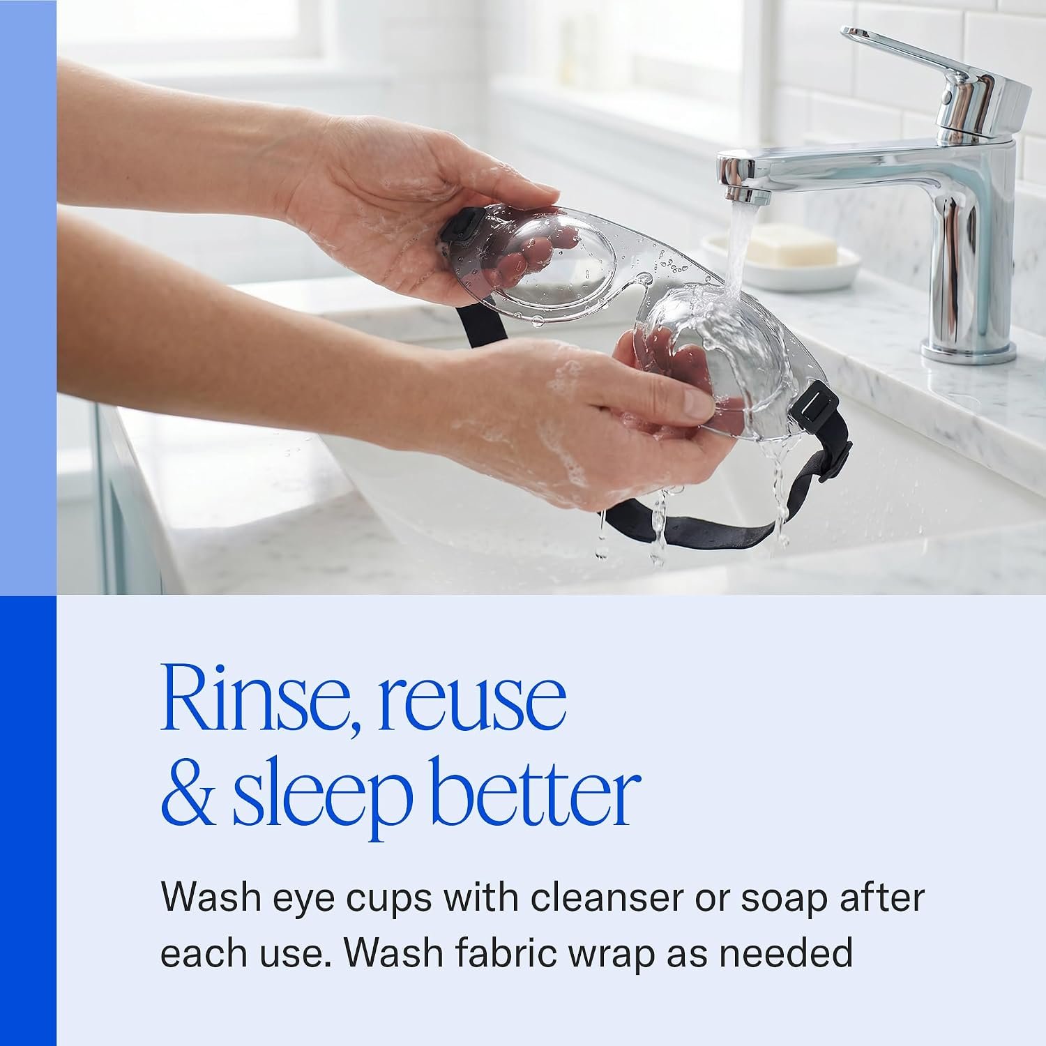Eyeseals Hydrating Sleep Mask, Clear - CPAP Compatible | Latex-Free Eye Mask for Sleep to Block Dry Air, Retains Moisture to Soothe Dry, Irritated Eyes & Provides Eye Care Overnight - Image 6