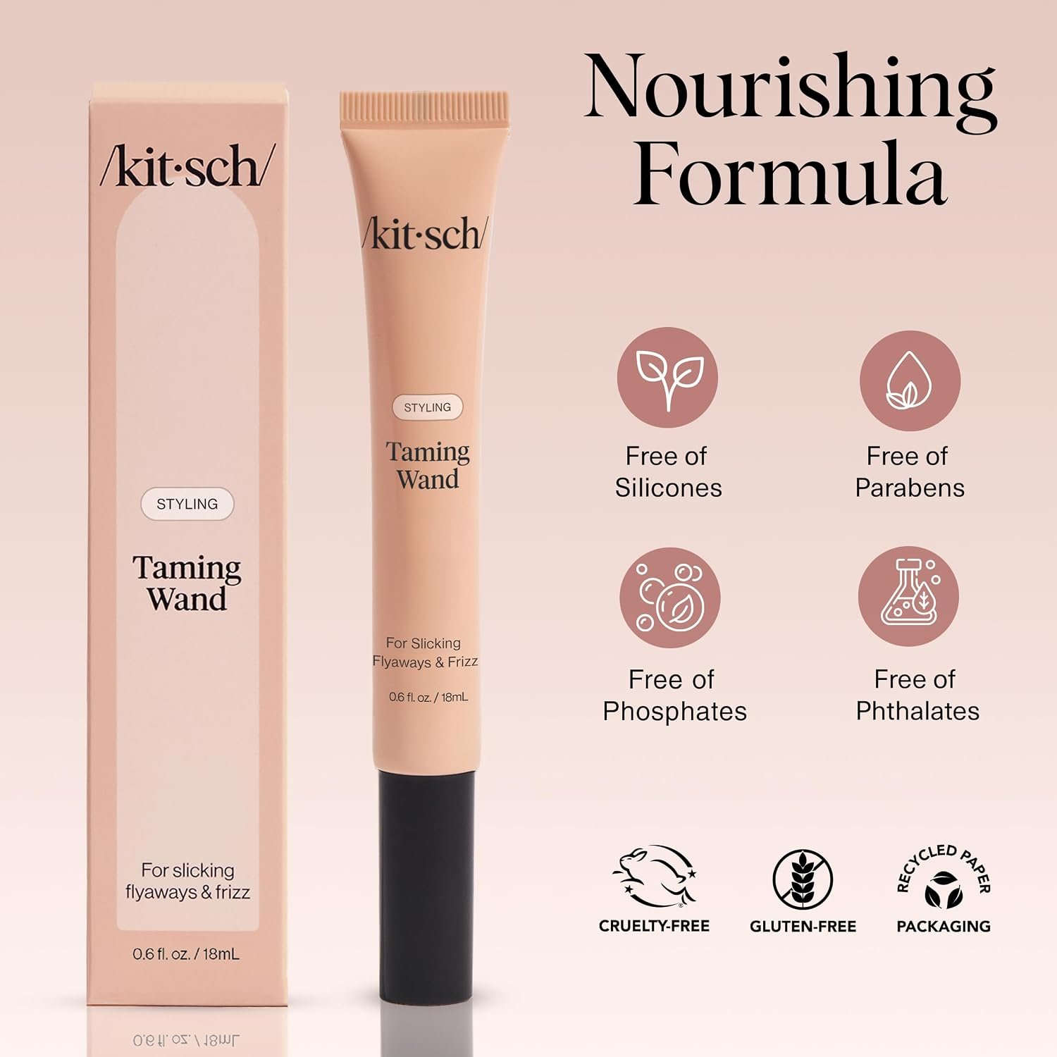 Kitsch Hair Taming Wand – With Biotin, Aloe & Vitamin E - 18mL | Fly Away Stick For Hair – Clear Hair Mascara for Flyaways, Baby Hair, Slick Back – Travel Size Hair Styling Products - Image 5