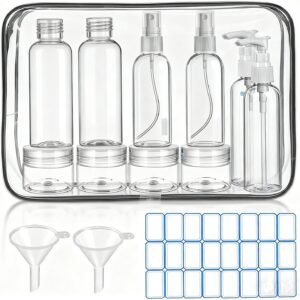 DTDNZKN 14 Pack Travel Bottles Set for Toiletries TSA Approved | Leak-Proof Containers for Shampoo, Conditioner, Lotion, and Body Wash - Convenient and Practical Travel Accessories