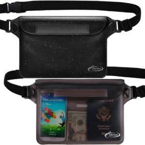 AiRunTech Waterproof Fanny Pack,Phone Pouch Dry Bag for Passport Wallet Purse,Floating Waterproof Bags for Travel Beach Swimming Kayaking Boating Cruise Accessories