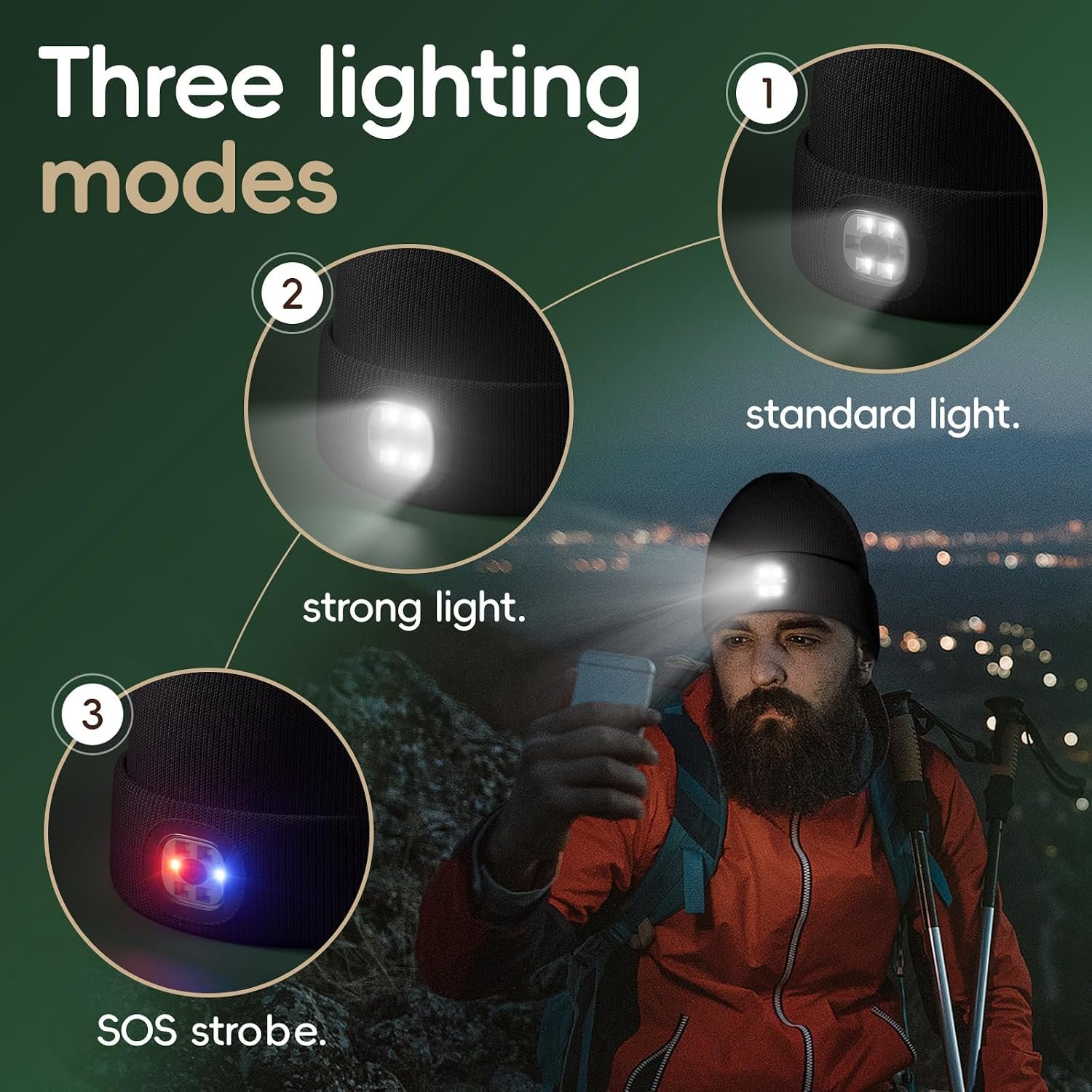 Unisex Beanie with The Light, Gifts for Men Women Husband Him - Image 2
