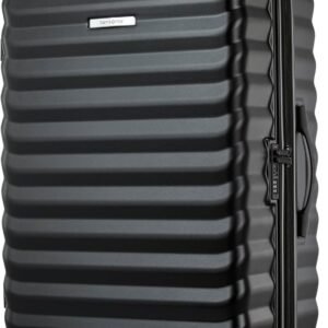 Samsonite Hard-Sided 28-Inch Lightweight Checked Large Expandable Element Suitcase: Durable, 360° Spinner Wheels, Adjustable Telescopic Handle, TSA-Approved Lock - Alpine Black