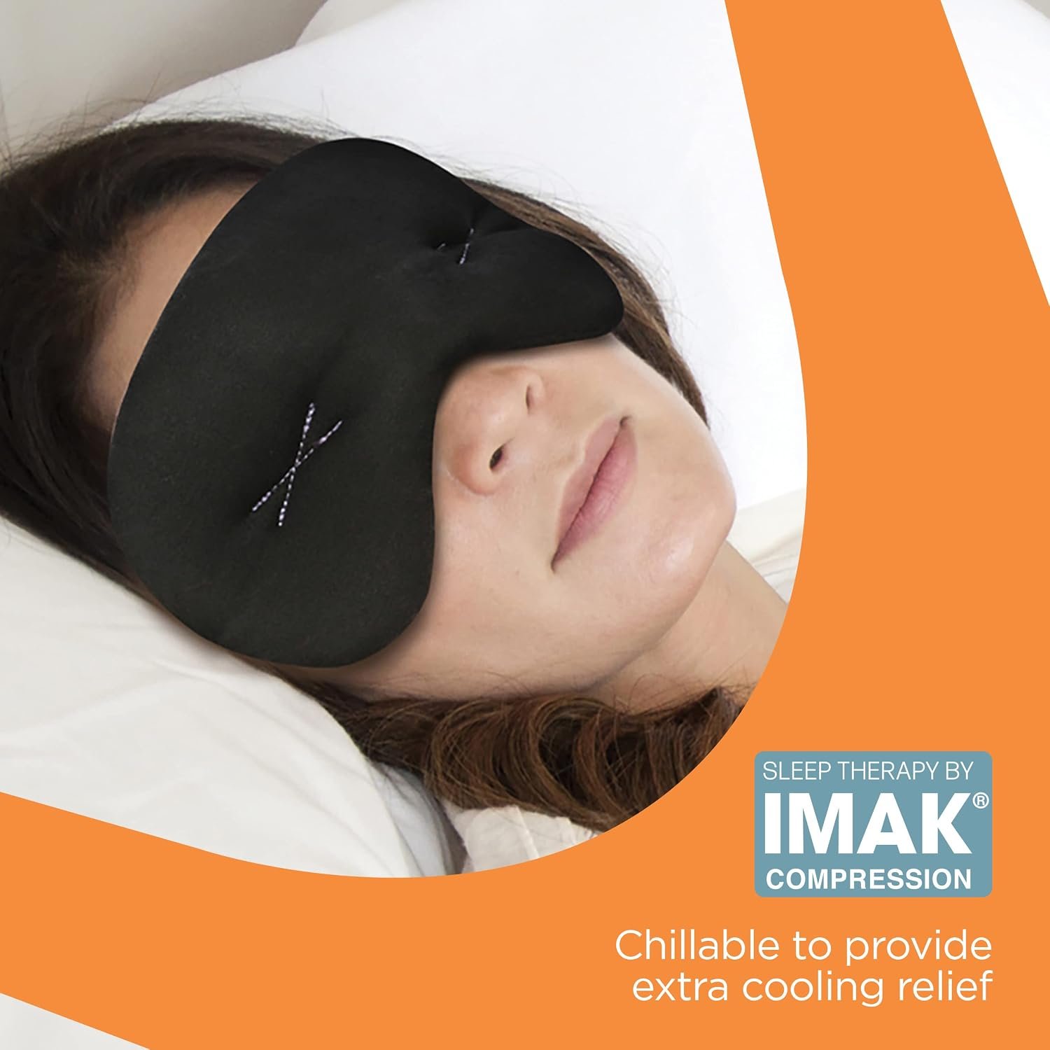 Brownmed Eye Pillow - Compression Eye Mask for Headache Support - Soothes Strain - Eases Sinus Pressure - Cooling - Universal Fit - Breathable Cotton - Washable & Reusable - Black - Image 5