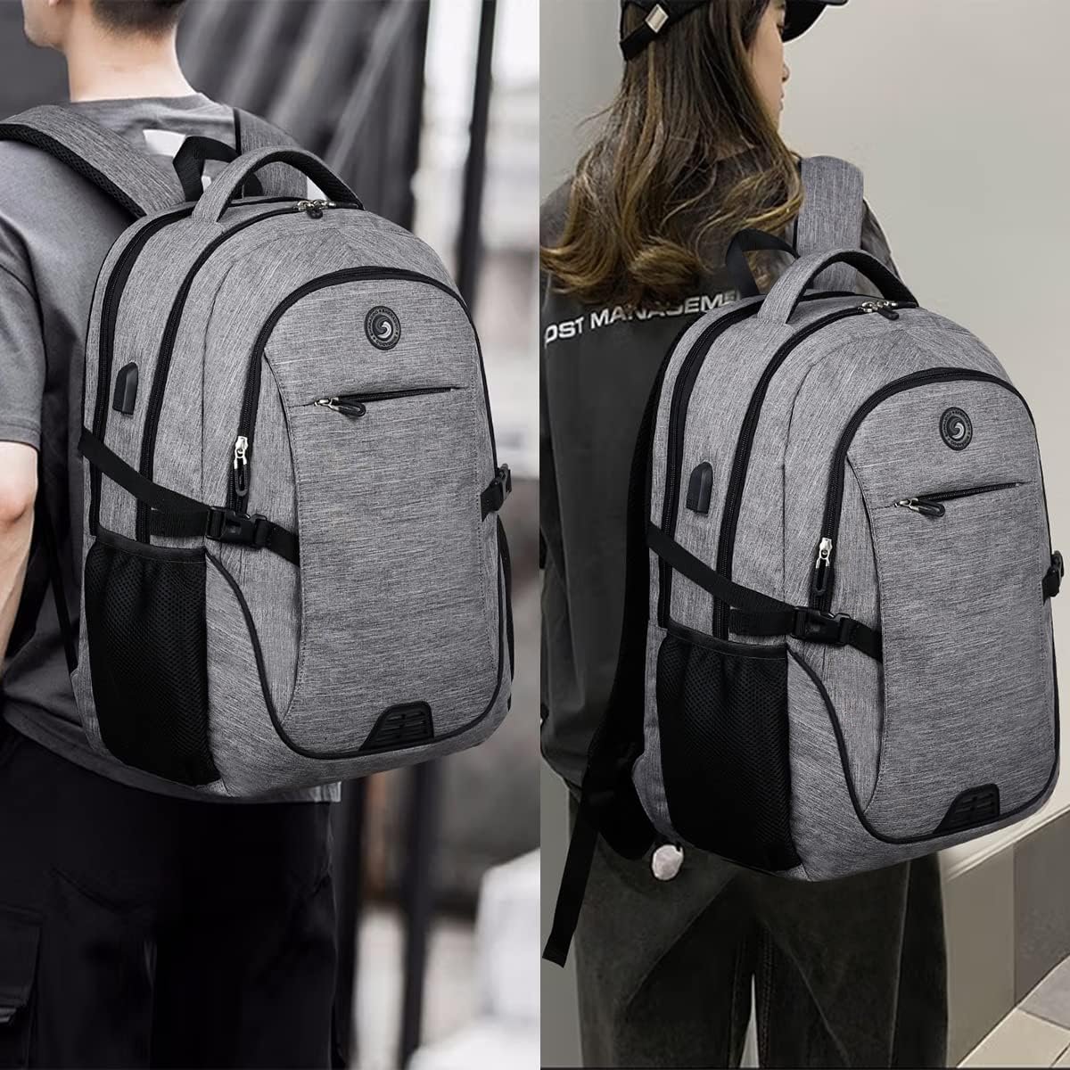 SHRRADOO Travel Laptop Backpack for Men Women, College High Schoolbag | Anti Theft Backpack with Combination Lock, Carry On Flight Approved, Fit 17 Inch Laptop, Bookbag School Backpack,Work Daypack - Image 7
