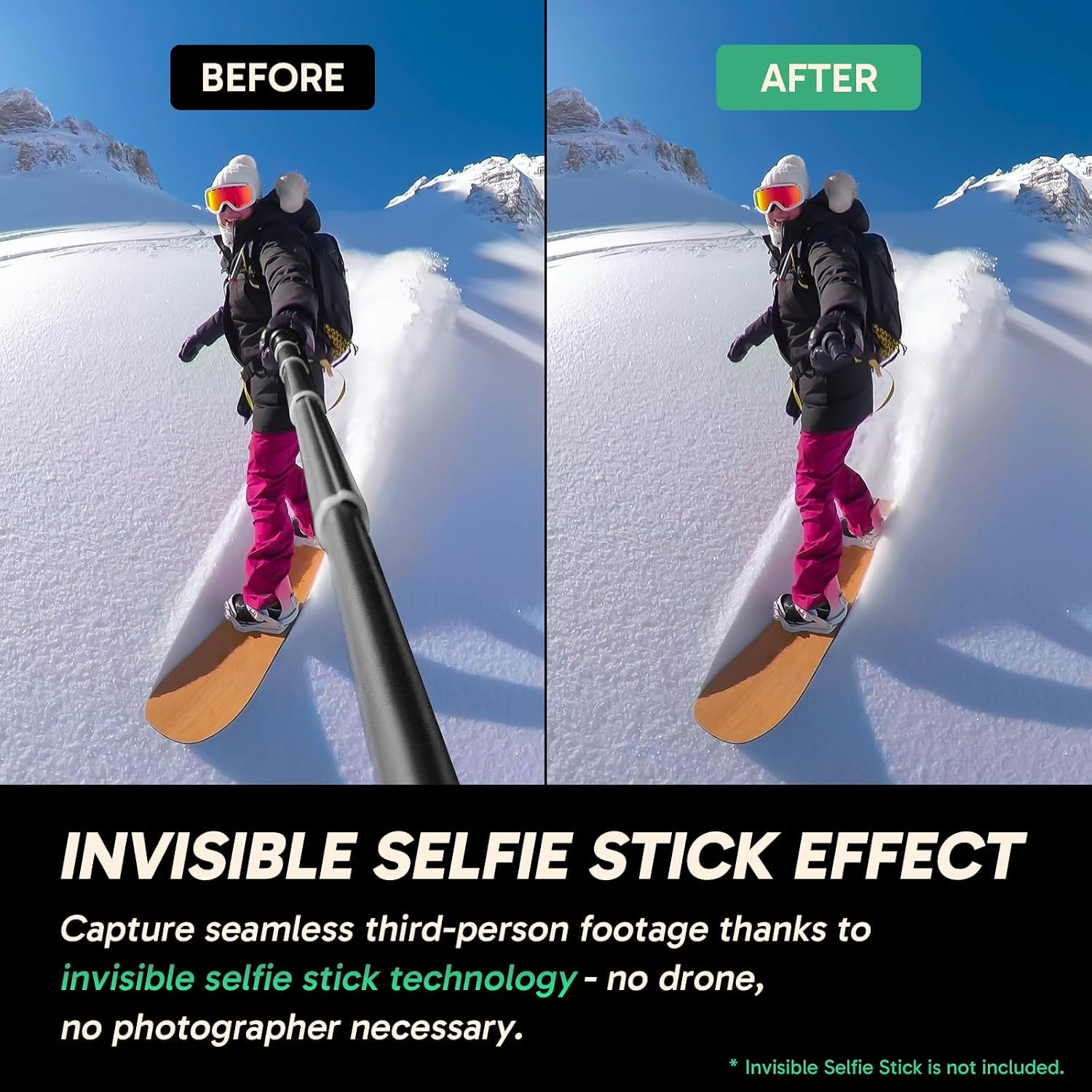AKASO 360 Action Camera - 5.7K 360 Video with 1/2" 48MP Sensors, 72MP 360 Photo, 360-SuperSmooth, Invisible Selfie Stick Effect, 360° Horizon Lock, AI Tracking Standard Combo - Image 4