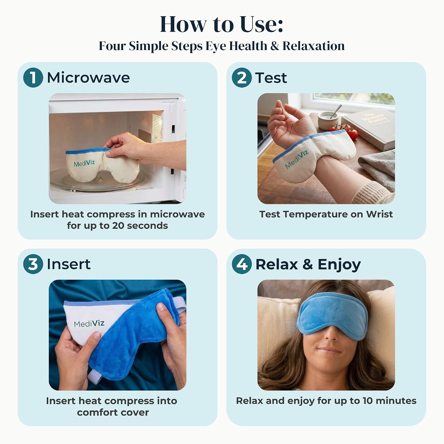 Heated Eye Mask, Hot or Cold Therapy | Moist Heat Compress for Irritation and Occasional Dry Eye, Removable Washable Cover - Image 6