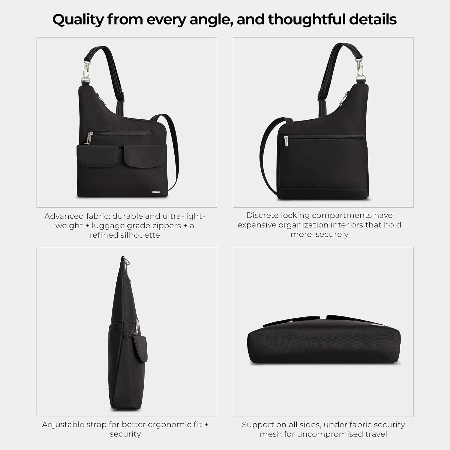 Travelon Anti-Theft Classic Crossbody Bag - Image 5