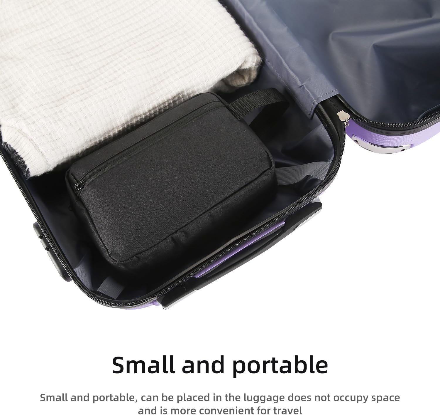 Icramsy Travel Toiletry bag Toiletry bag for women men Hanging Cosmetic bag Travel accessories for Women Men (Black) - Image 6