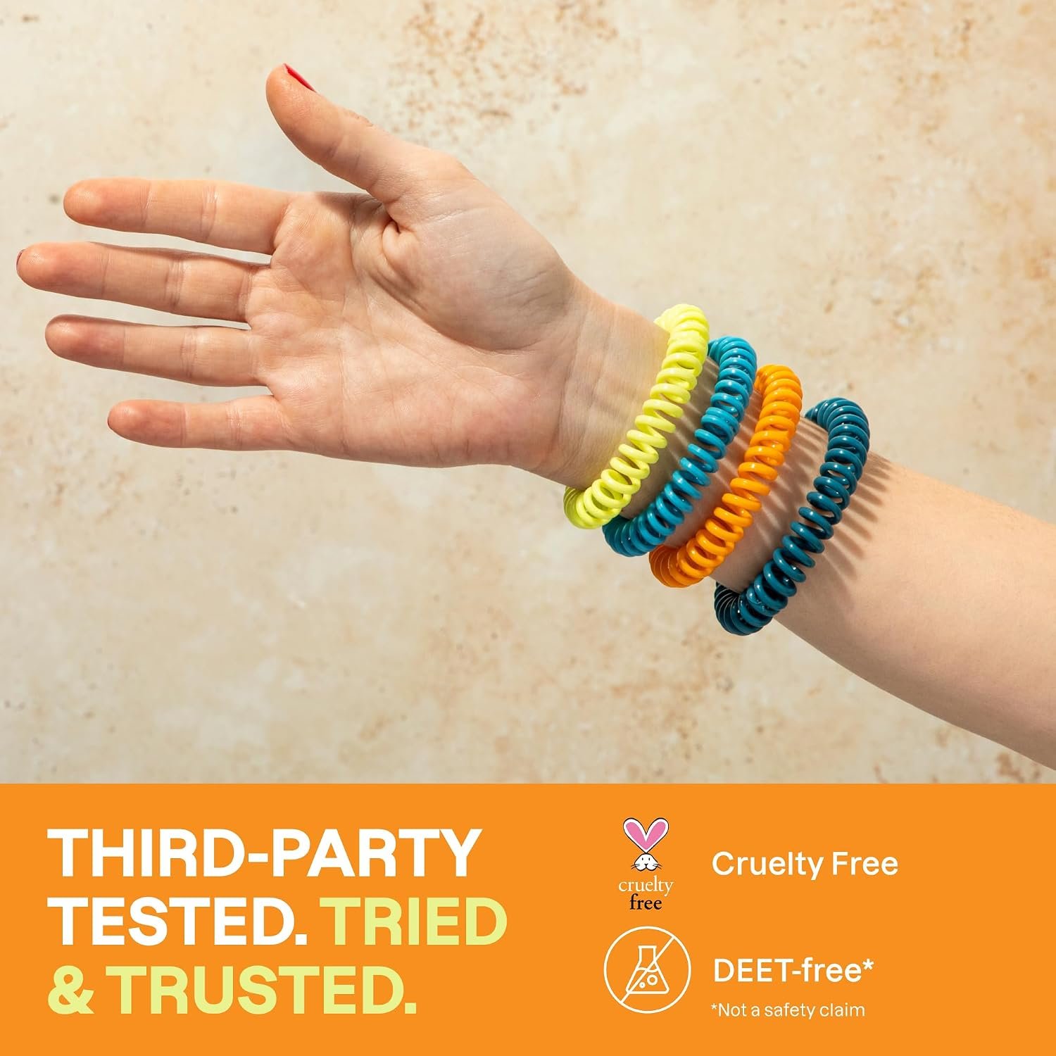 Cliganic 10 Pack Mosquito Repellent Bracelets for Adults & Kids - Natural DEET-Free Bands, Individually Wrapped - Image 8