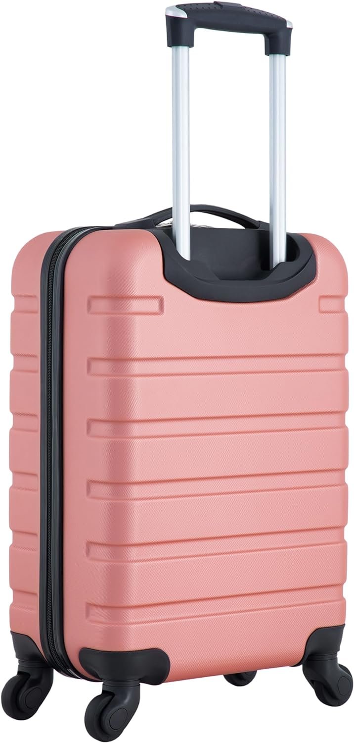 Travelers Club Harper Luggage, Rose Gold, 22-Inch Carry-On - Image 3