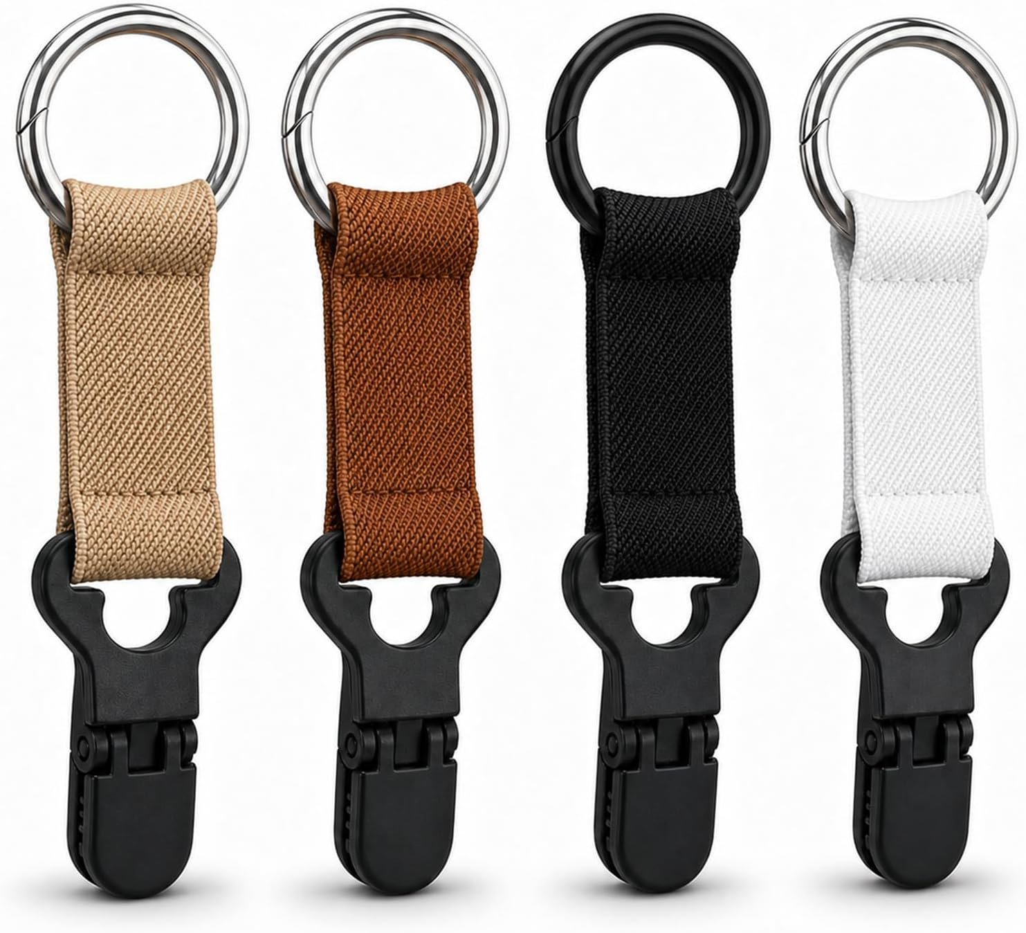 Hat Clip for Travel on Bag, 4 Pack Travel Hat Clip Holder for Backpack | Hands Free Hat Holder for Travel, Vacation Beach Cruise Essentials Accessory, Keep Hat Shaped, for Handbag Luggage