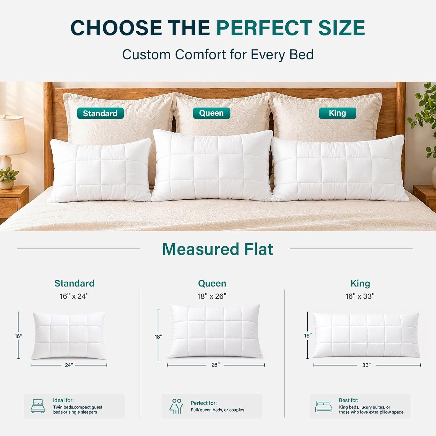 Nuzzle Adjustable Neck Pillow King Size Set of 2,Soft Luxury Hotel Feel | Bed Pillows King Size Set of 2 with Adjustable Height & Firm Feel for Side, Back and Stomach Sleepers–Gift for Women & Men - Image 5