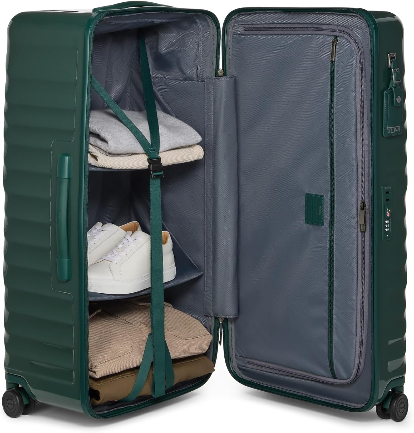TUMI - 19 Degree Large Trunk - 4-Wheeled Durable Hard Shell Checked Luggage - TSA Lock - 31.3" X 15.8" X 14.8" - Deep Pine - Image 3