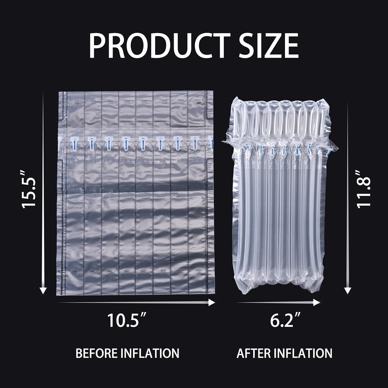 Whiskey Bottle Travel Protector Bags, Conilly Inflatable Air Column Packaging Bubble Bag with Free Inflator Pump, Reusable Whiskey Bottle Protector, Safe Choice for Whiskey Transportation (10) - Image 2