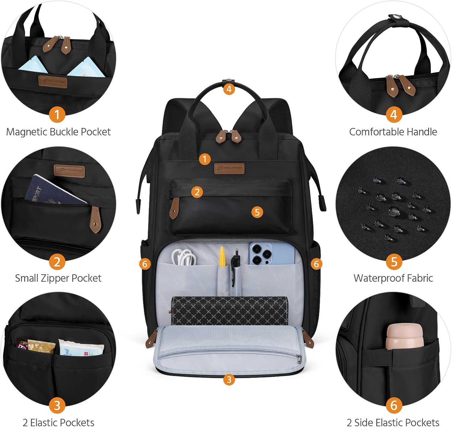 Maelstrom Laptop Backpack for Women Men, 15.6-17.3" Waterproof Travel Bag | Anti-theft Design, Lightweight, Luggage Strap, Device Protection, Breathable,Multi-Pockets, Perfect for Work/Business/School - Image 2