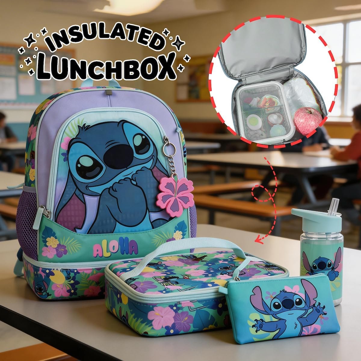 BIOWORLD Womens Kid Lilo & Stitch Backpack Set (Little Kid/Big Kid) Purple Onesize - Image 5