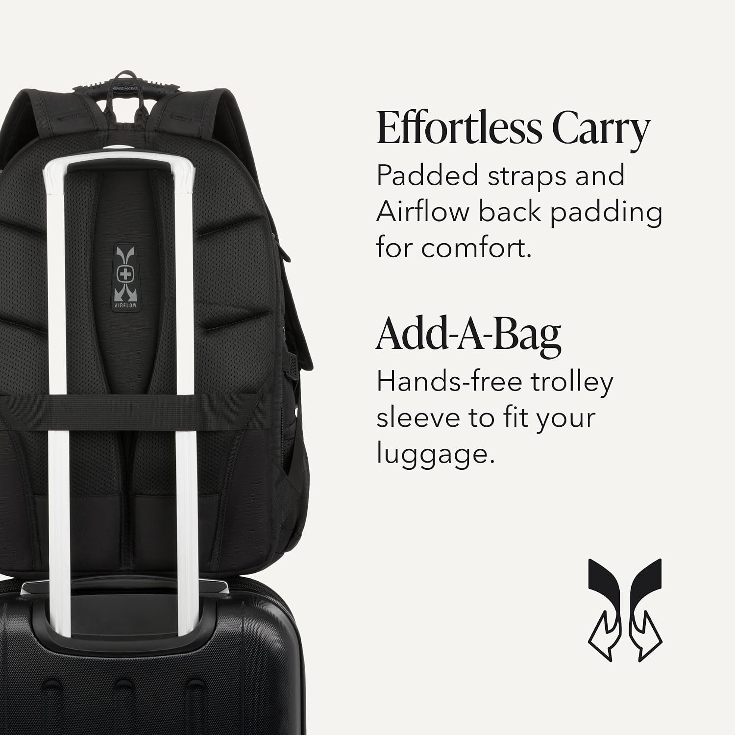 SWISSGEAR 1900 ScanSmart Laptop Backpack, Fits Most 17-Inch Laptops, TSA-Friendly Lay-Flat Design, RFID Protection, and Tablet Pocket, Black, 31L, 18.5-Inch - Image 6