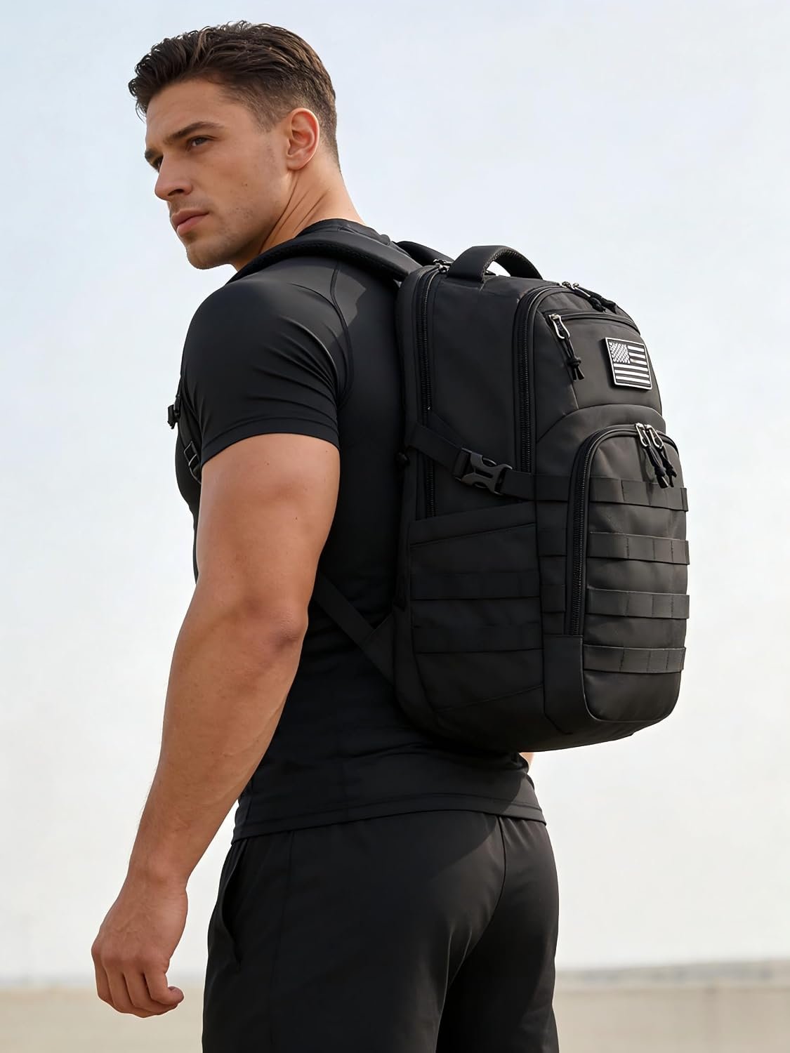 Military tactical backpack, backpack for men black small tactical assault bag - Image 2