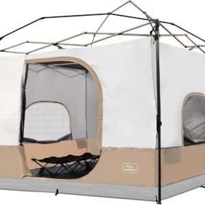 Camping Inner Tent for Pop Up Canopy–Vented Roof(Top & Frame NOT Included) | Converts 10'x10' Straight Leg Canopy into Camping Tent–Fully Vented Roof