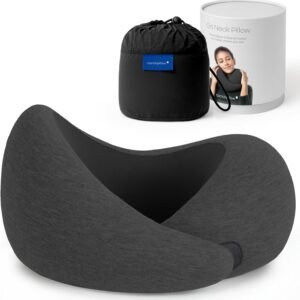 Ostrichpillow GO Travel Pillow, 360° Memory Foam Support, Soft & Washable