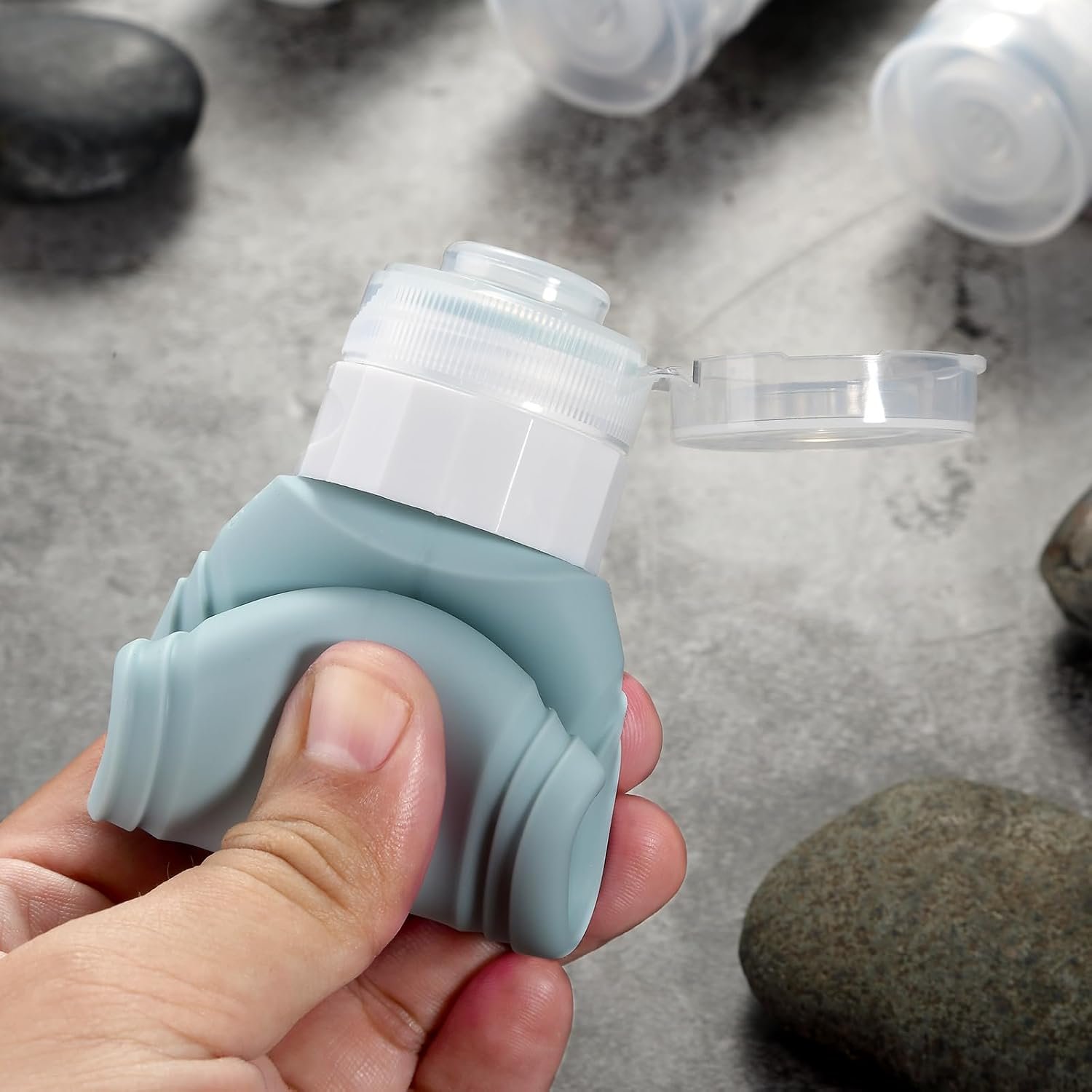 Mrsdry Travel Bottles for Toiletries, Tsa Approved 3oz Travel Size Containers BPA Free Leak Proof Refillable Liquid Silicone Squeezable Travel Accessories for Shampoo Conditioner Lotion (4 Pack) - Image 7