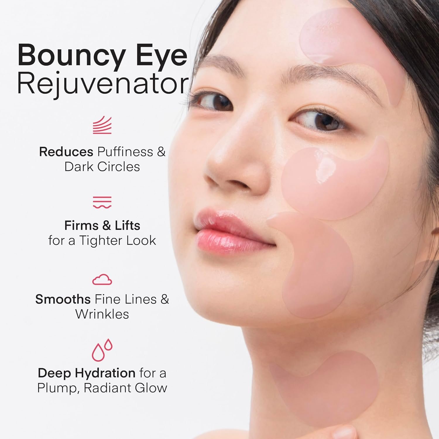 TEREZ & HONOR Peptide Collagen Under Eye Patches - 60 Korean Firming, Glowing & Hydrating Hydrogel Mask for Puffy Eyes, Dark Circles, Wrinkles, Fine Lines, Undereye Bags - Anti-Aging Eye Gel Pads - Image 2