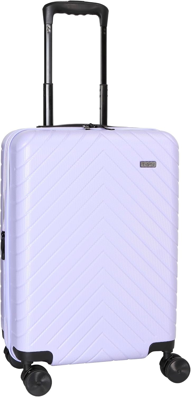 TRIPS RIDGELINE 20-Inch Carry-On Lightweight Durable Hardside 8-Wheel Spinner Cabin Size Luggage, Lavender - Image 3