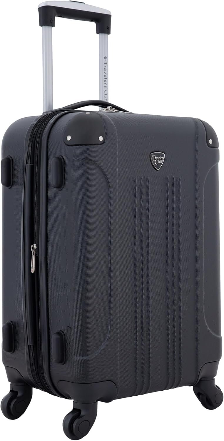 Travelers Club Chicago Hardside Expandable Spinner Luggage, Black, 22" Carry-On - Image 3