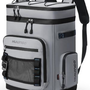 Hulongo Large Waterproof Insulated Cooler Backpack, 30L, 48Cans | Men & Women, Leak Proof, for Camping, Beach, Fishing, Picnic, Travel, Outdoor