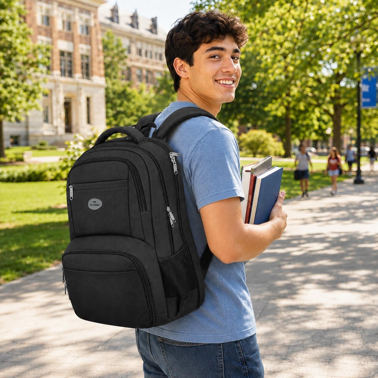 MATEIN Lunch Backpack for Men, 17 Inch Work Bookbag with Laptop Compartment | Water Resistant School Backpack with Lunch Box, Anti Theft TSA Work Bag, Insulated Cooler Compartment, Office Commute College - Image 7