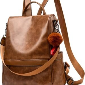 CHERUTY Women Backpack Purse PU Leather Anti-theft Casual Shoulder Bag Fashion Ladies Satchel Bags