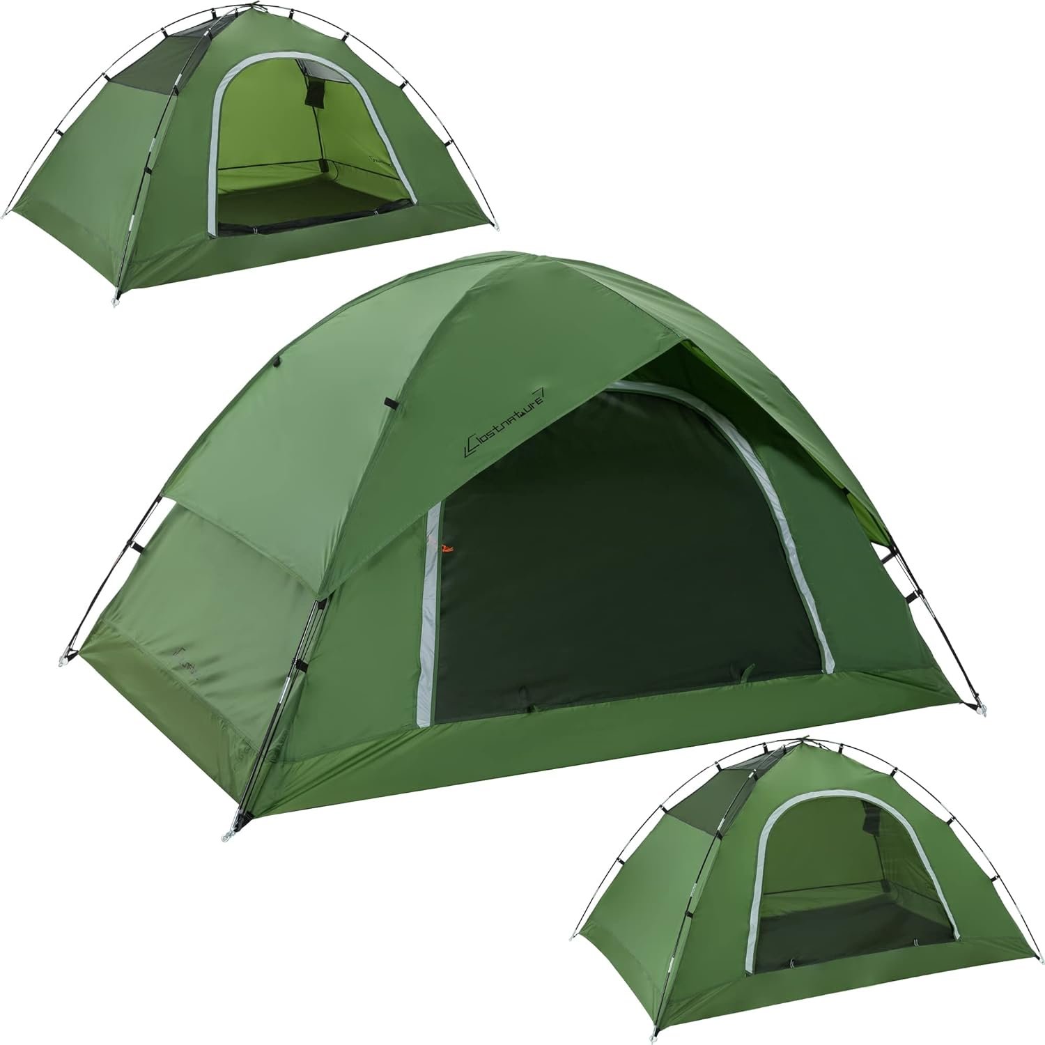 Clostnature Waterproof Camping Tent for 2 Person, 4 Person, Easy Setup Tent | 190T Polyester, PU2000, Lightweight, Durable, Compact, Freestanding, Great Ventilation, Small Tent for Outdoor, Kids, Scouts