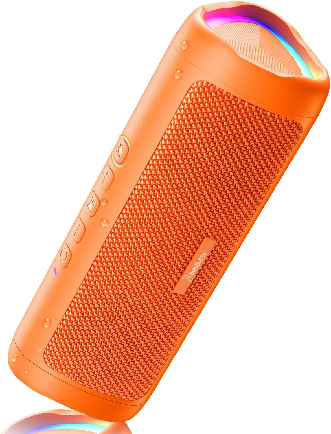 Bluetooth Speaker, 20W HD Sound, Portable Wireless, IPX5 Waterproof, Up to 24H Playtime, TWS Pairing, for Home/Party/Outdoor/Camping/Beach Essentials, Electronic Gadgets, Birthday Gift (Orange)