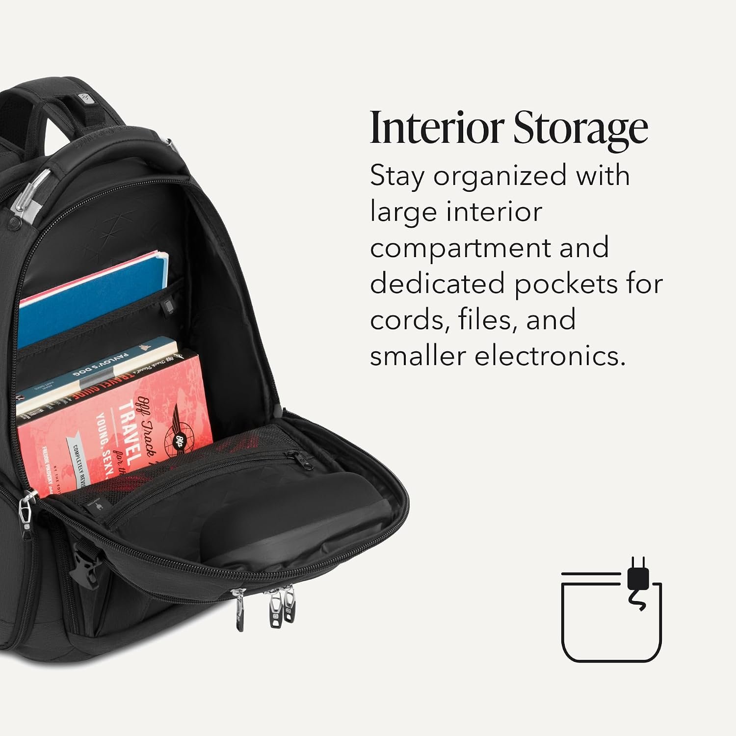SwissGear Travel Tech Elite Laptop Backpack – Fits Laptops up to 16” – ScanSmart TSA-Friendly Backpack with USB Port, Shoe Compartment & Organizer Pockets – Heather Grey - Image 5