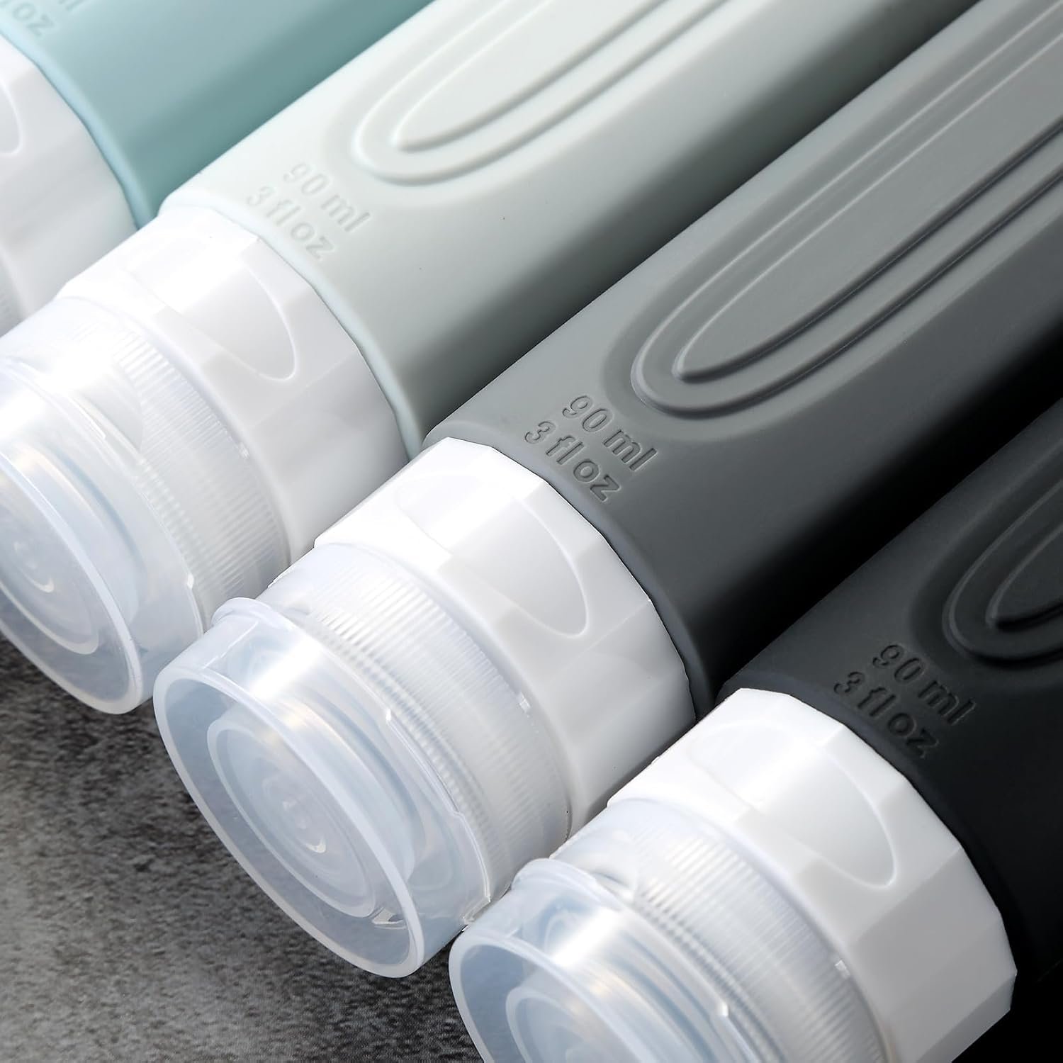 Mrsdry Travel Bottles for Toiletries, Tsa Approved 3oz Travel Size Containers BPA Free Leak Proof Refillable Liquid Silicone Squeezable Travel Accessories for Shampoo Conditioner Lotion (4 Pack) - Image 9