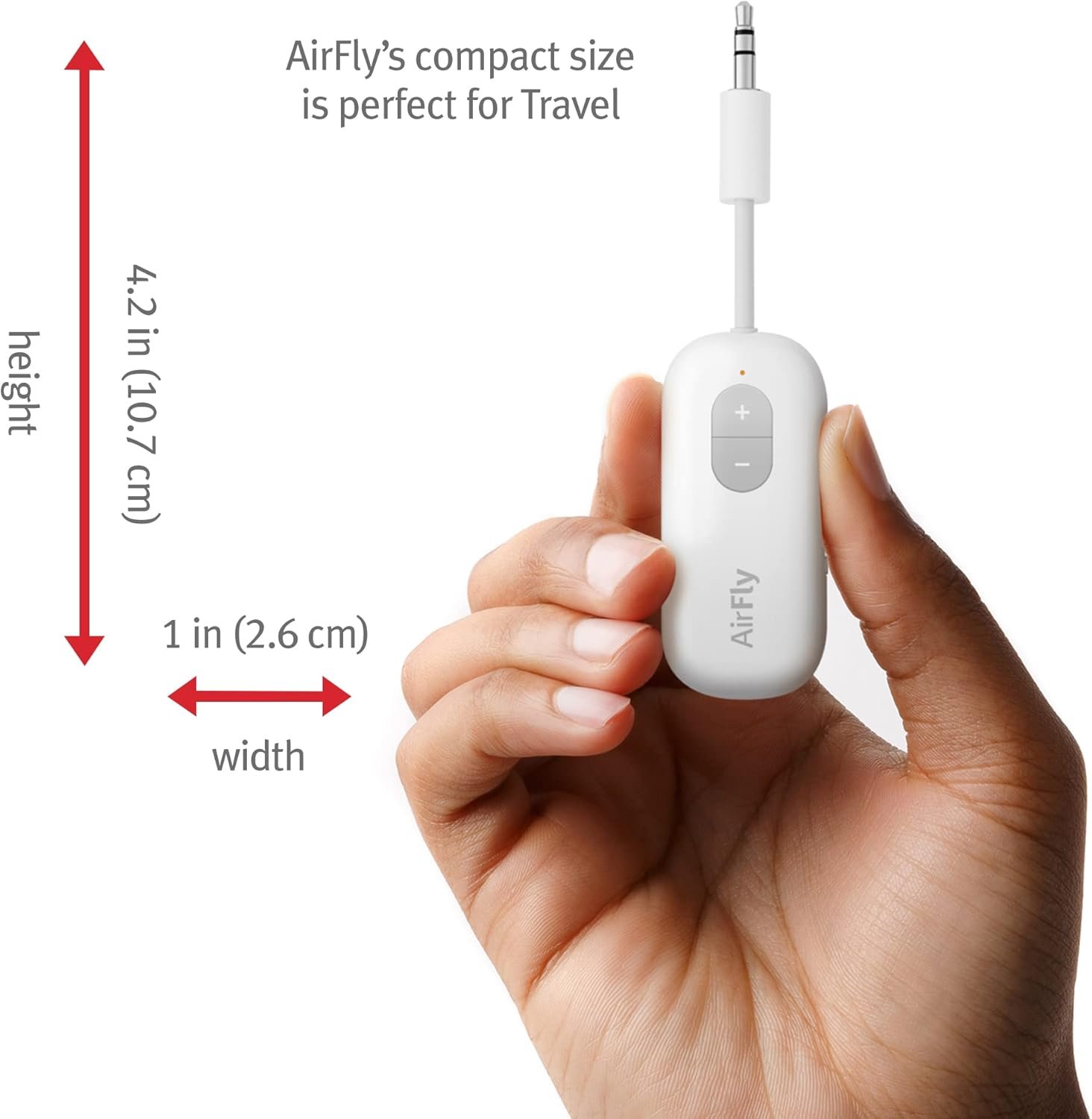 Twelve South AirFly SE, Bluetooth Wireless Audio Transmitter Adapter, White | Bluetooth Adapter for AirPods/Headphones, 20+ Hr Battery, Works with 3.5mm aux Jacks on Airplanes, TVs, Gym Equipment, Travel - Image 3