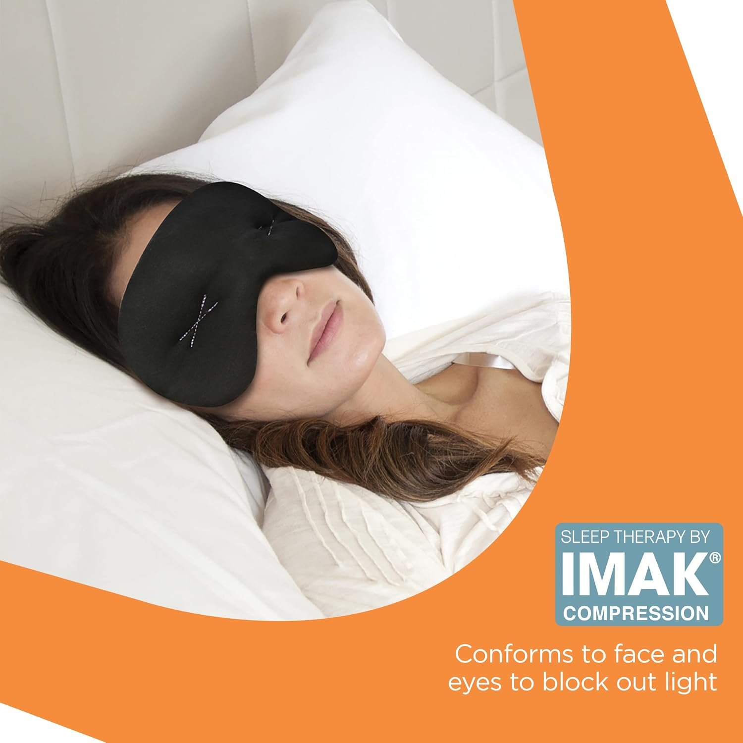 Brownmed Eye Pillow - Compression Eye Mask for Headache Support - Soothes Strain - Eases Sinus Pressure - Cooling - Universal Fit - Breathable Cotton - Washable & Reusable - Black - Image 2