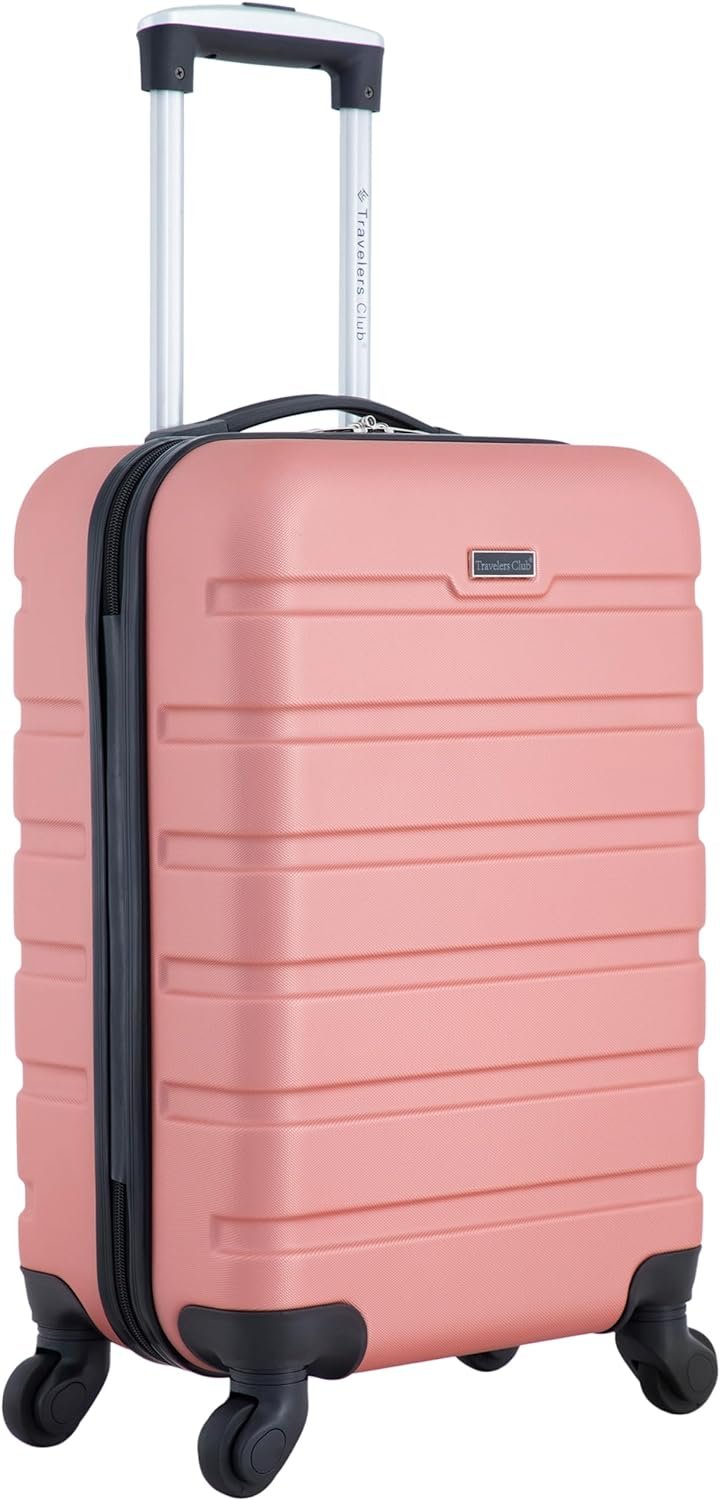 Travelers Club Harper Luggage, Rose Gold, 22-Inch Carry-On - Image 4