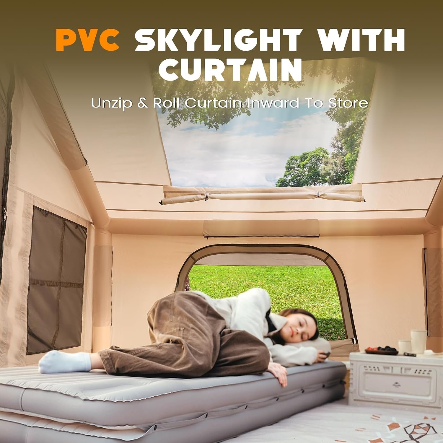 Inflatable Tent with Skylight & Stove Jack,Blow Up Tents, Hot Tent - Image 4